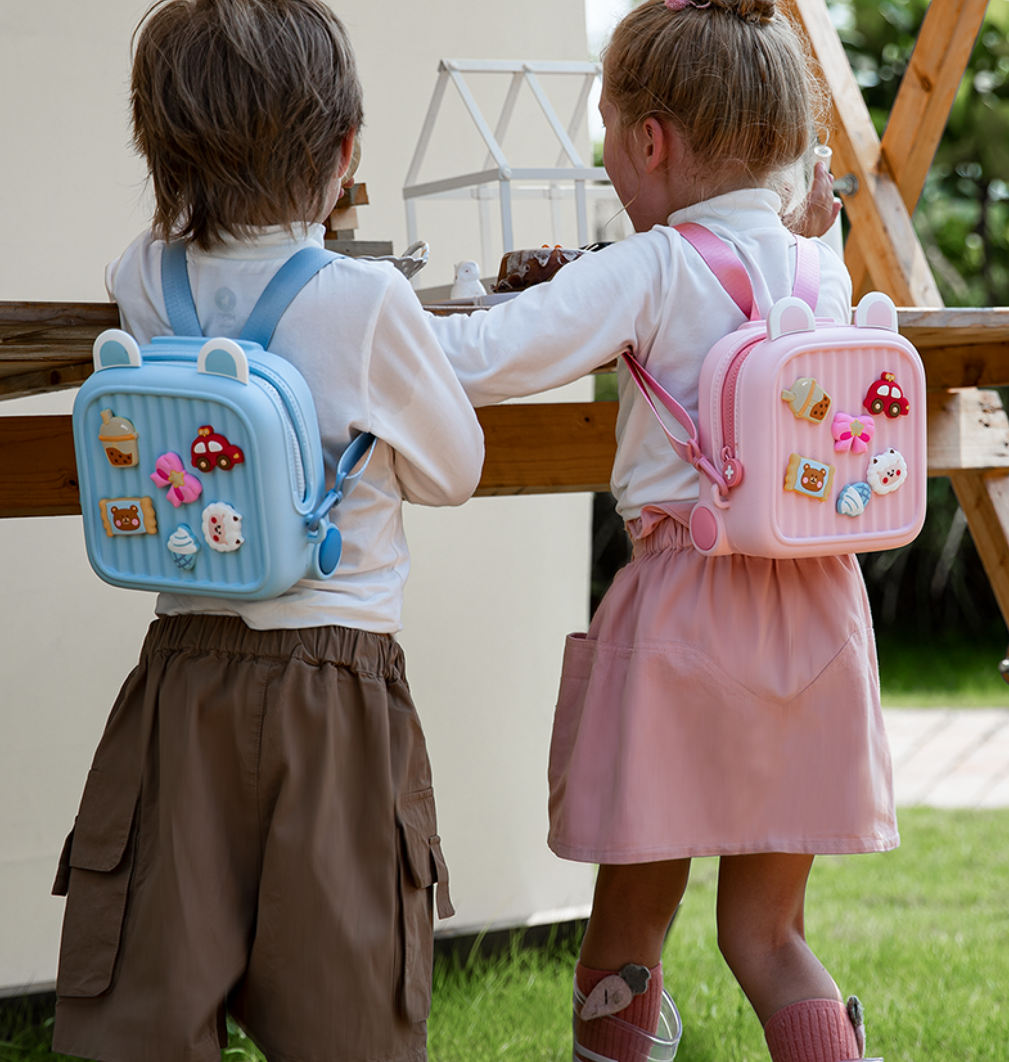 Pink DIY Logo Children's Luggage backpack