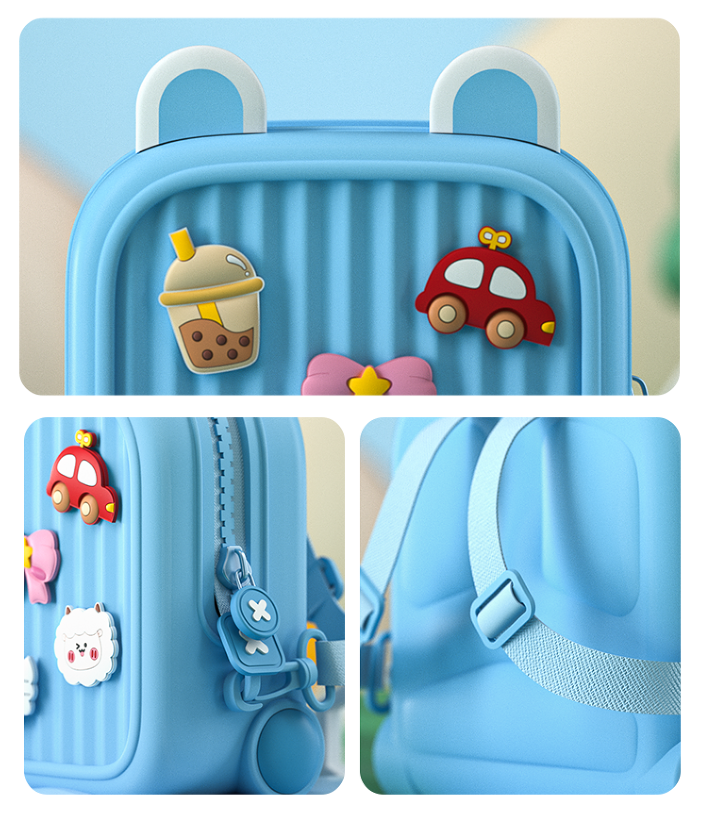 Blue DIY Logo Children's Luggage backpack