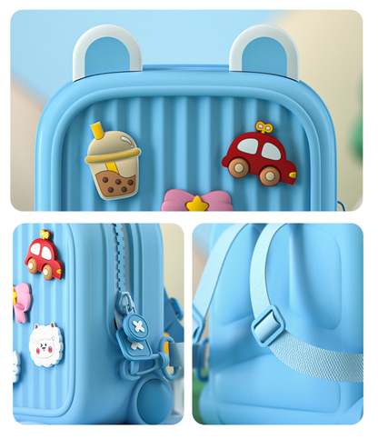 Blue DIY Logo Children's Luggage backpack